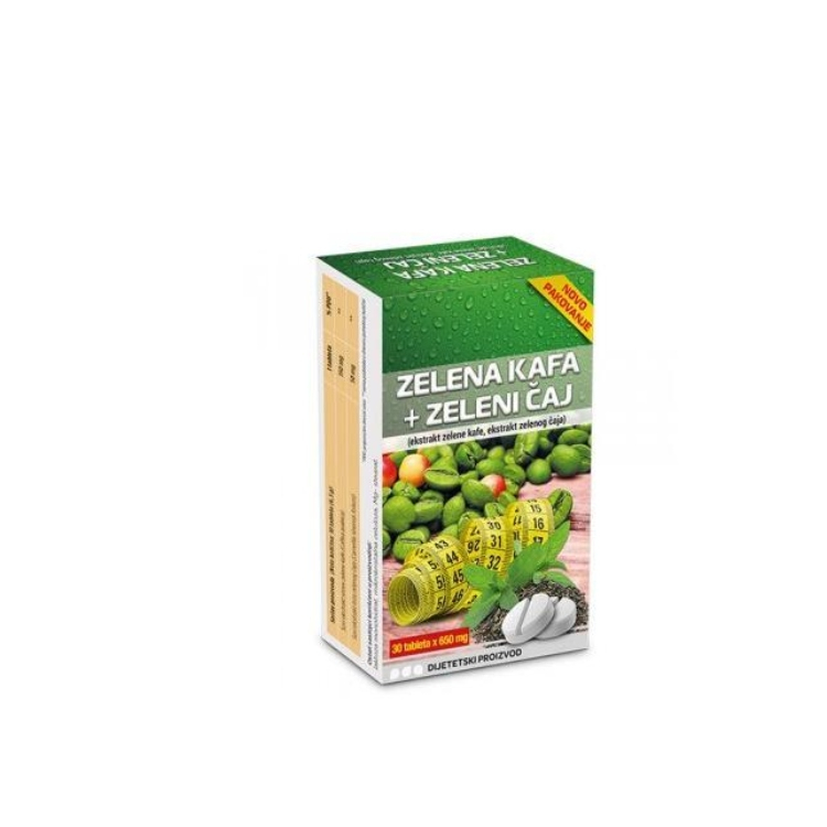Vitalon Zelena kafa + zeleni čaj 30 tableta